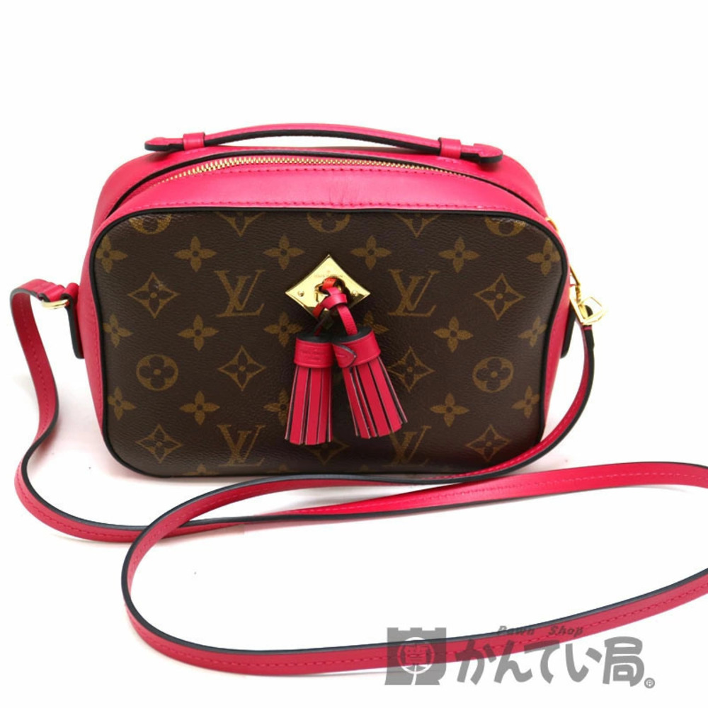 LOUIS VUITTON Saintonge Shoulder Bag Monogram Canvas Freesia Pink Brown Pink LV